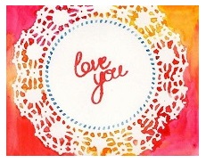 How to paint Valentine Day greeting in watercolour