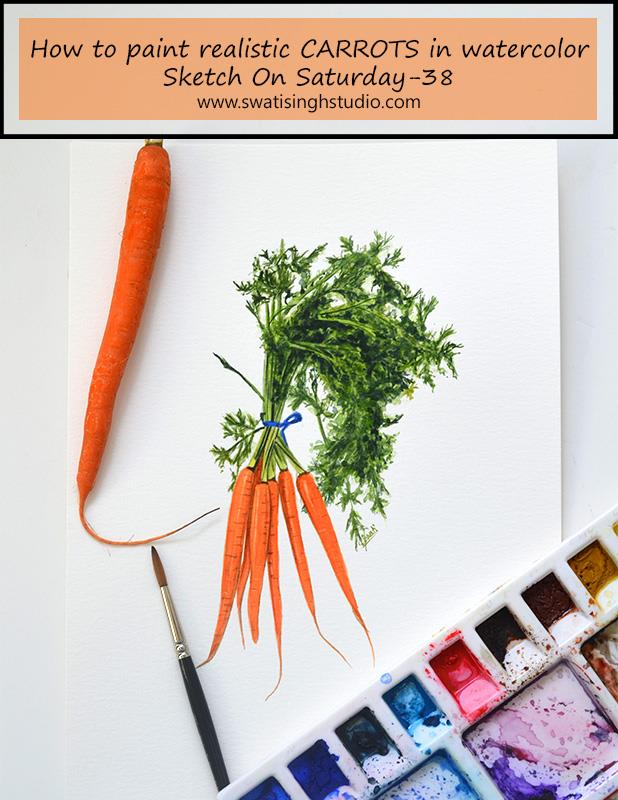 Realistic Bunch of Carrots Painting - Etsy