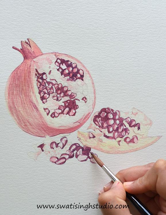Pomegranate, Sketch For Your Design Royalty Free SVG, Cliparts, Vectors,  And Stock Illustration. Image 82990623.
