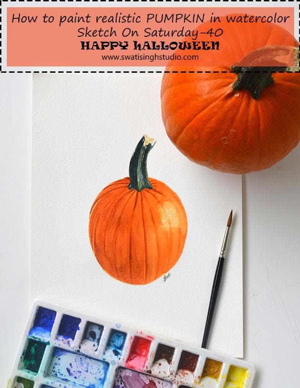 Pumpkin in watercolor