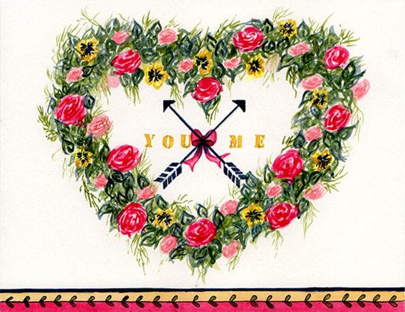 How to paint Valentines Day greeting in watercolour